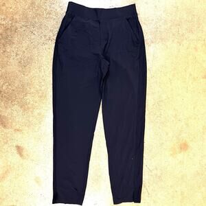 Athleta Brooklyn Mid Rise Ankle Pants Women 6 Navy Stretch Wrinkle Resistant